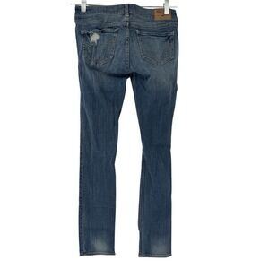 Y2K Hollister Jeans 3 Blue Denim Low Rise Super Skinny Crop Stretch‎ Mallcore